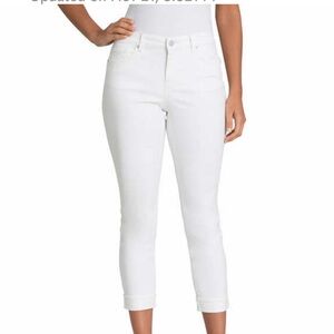 Jessica Simpson Relaxed Skinny Roll Crop white Jean brand new with tags